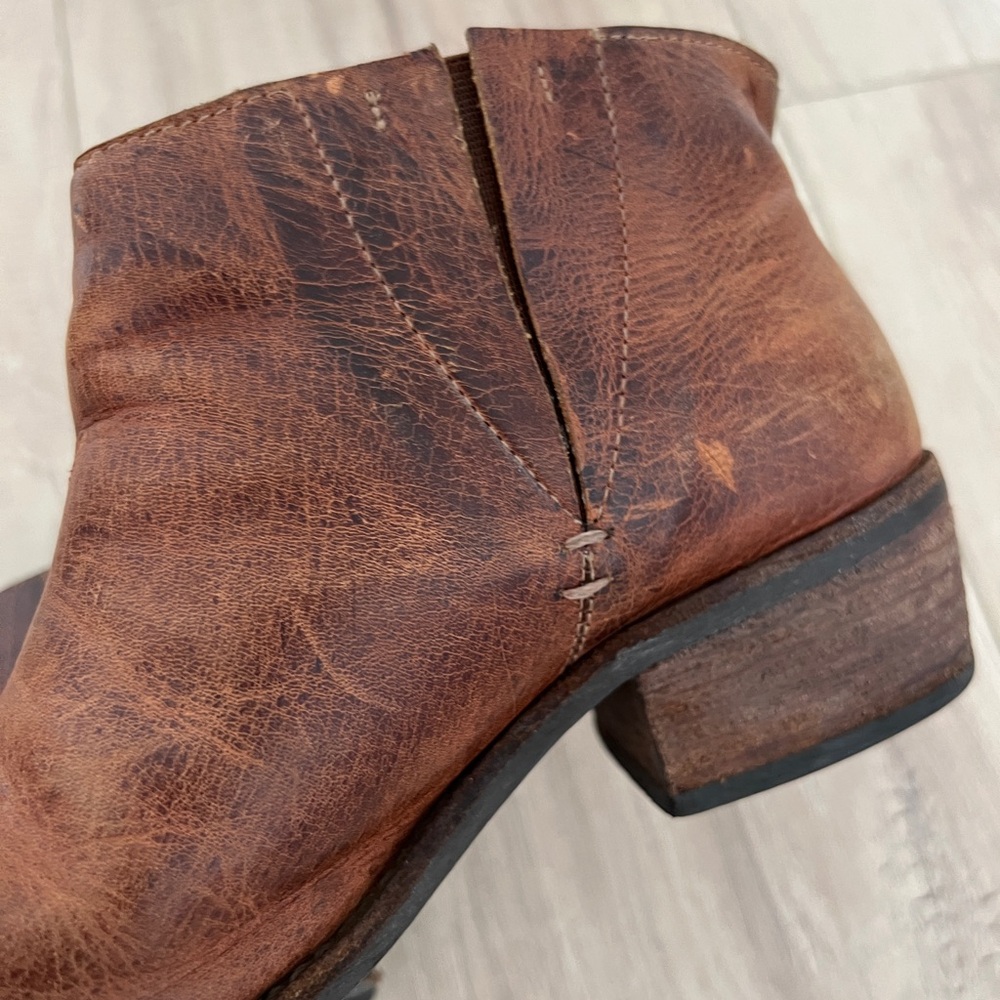 Matisse Leather Western Chelsea Pull On Brown Ankle Boots Women’s Size 7